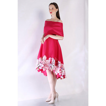 Ozeqo Womens Pink Dress with Wrap (Set of 2)