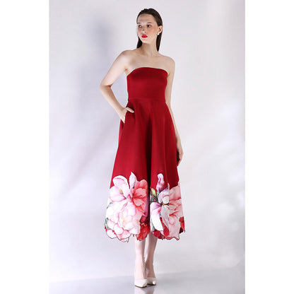 Ozeqo Womens Maroon Dress