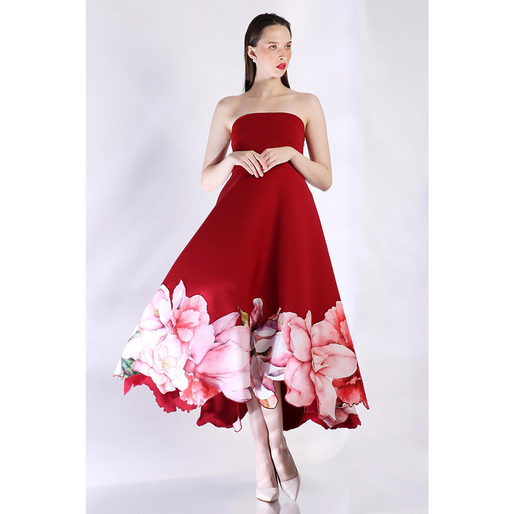 Ozeqo Womens Maroon Dress
