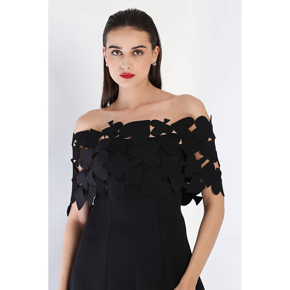 Ozeqo Black Maxi Dress and Wrap