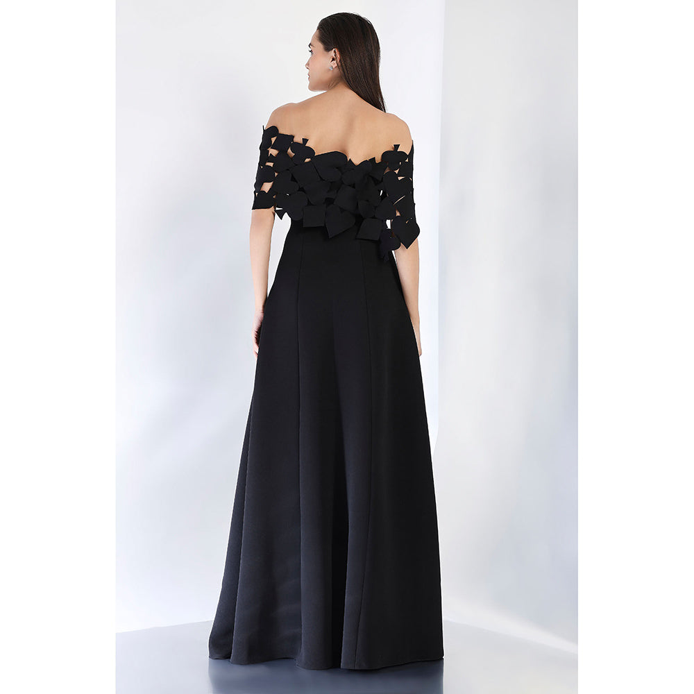 Ozeqo Black Maxi Dress and Wrap