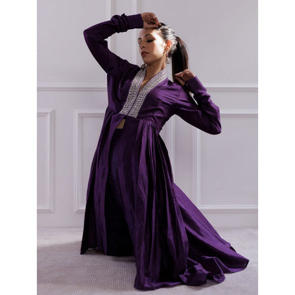 Pairaahan Faiz Kurta Purple (Set of 2)