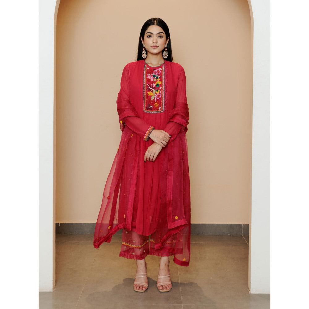 Pairaahan Kira Kurta Pink (Set of 3)