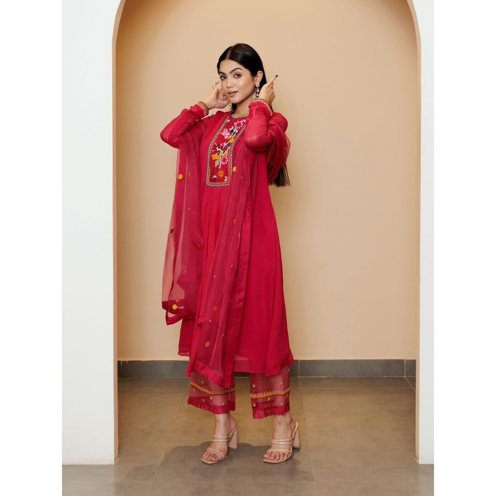 Pairaahan Kira Kurta Pink (Set of 3)