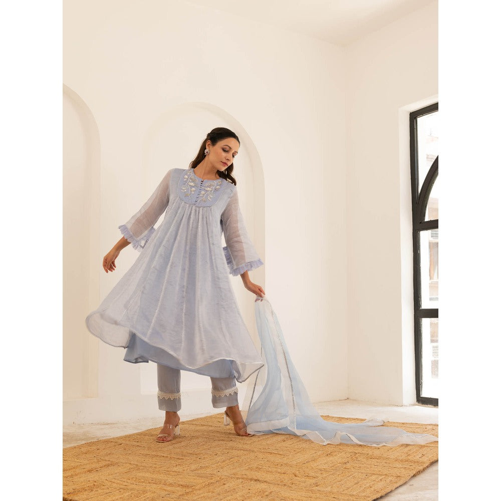 Pairaahan Raabta Anarkali Kurta (Set of 3)