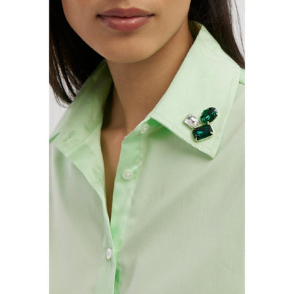 Pallavi Swadi Lime Green Swarovski Block Shorts Co-Ord Set