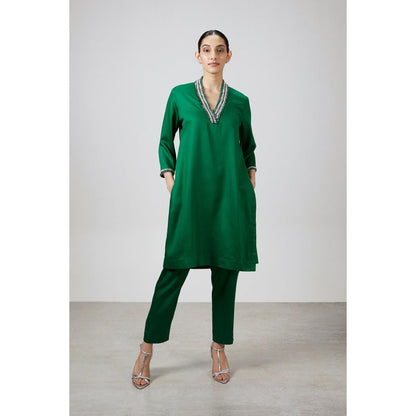 Pallavi Swadi Etoile Emerald Kurta with Pant