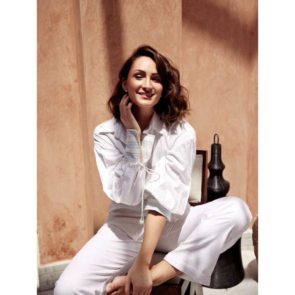 Palak Khandelwal White Co-Ord (Set of 2)