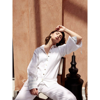 Palak Khandelwal White Co-Ord (Set of 2)