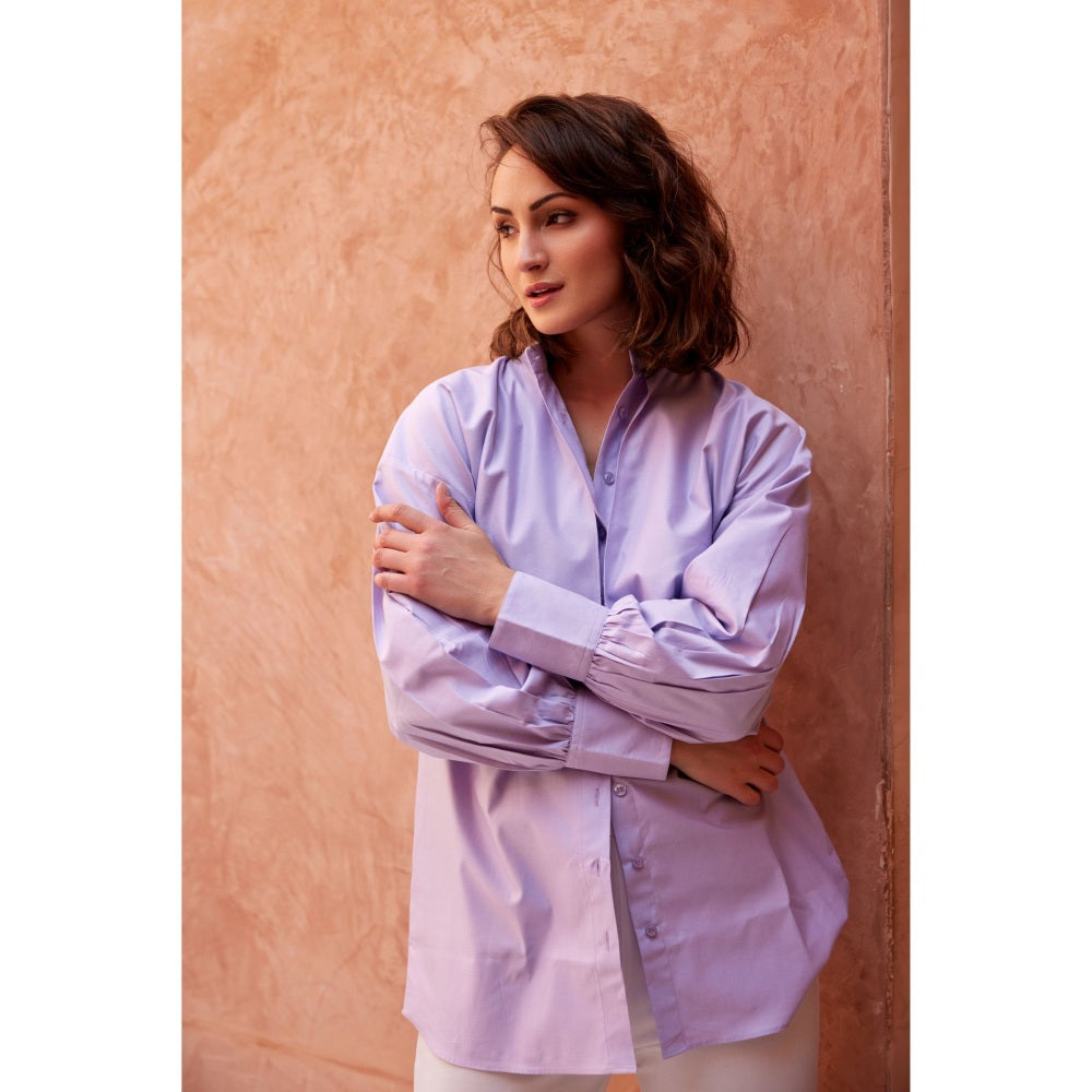 Palak Khandelwal Lavender Shirt with Front Panels