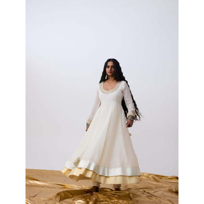 PANTS AND PAJAMAS Udbhav Embroidered Anarkali Dress