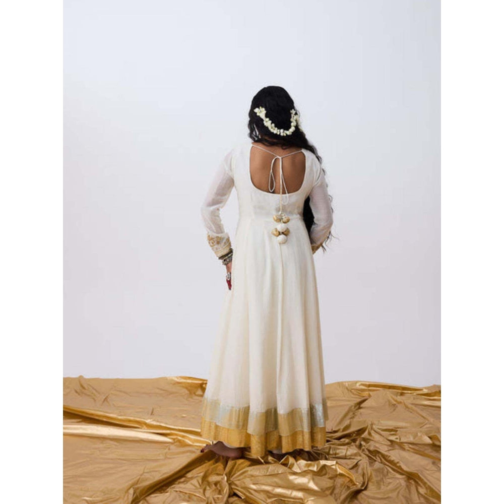 PANTS AND PAJAMAS Udbhav Embroidered Anarkali Dress