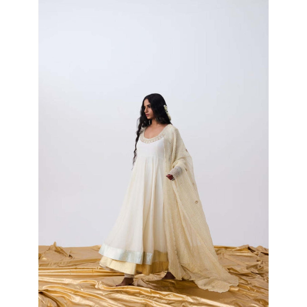 PANTS AND PAJAMAS Udbhav Embroidered Anarkali Dress