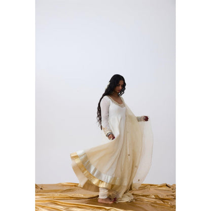 PANTS AND PAJAMAS Udbhav Embroidered Anarkali Dress