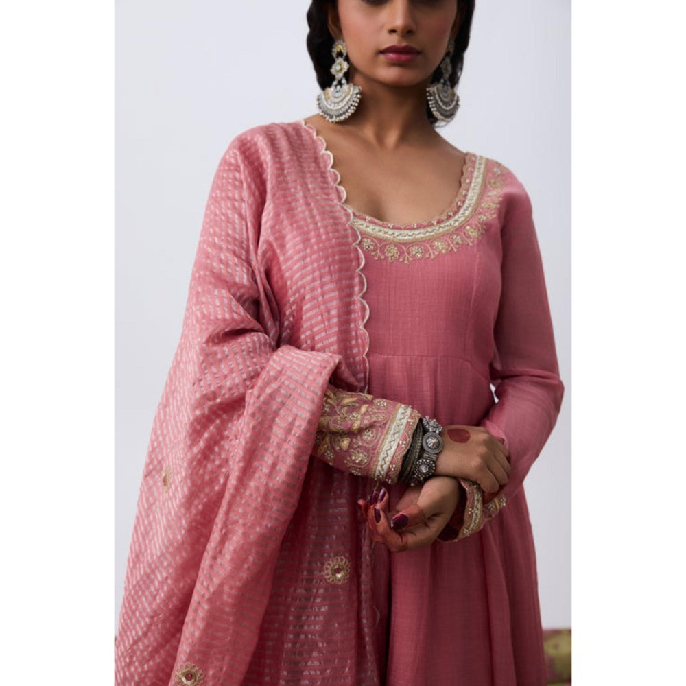 PANTS AND PAJAMAS Swaragini Embroidered Anarkali Dress
