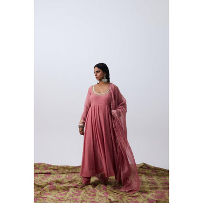 PANTS AND PAJAMAS Swaragini Embroidered Anarkali Dress