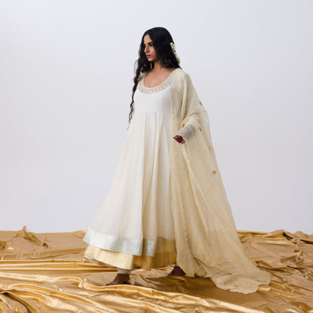 PANTS AND PAJAMAS Udbhav Embroidered Dupatta