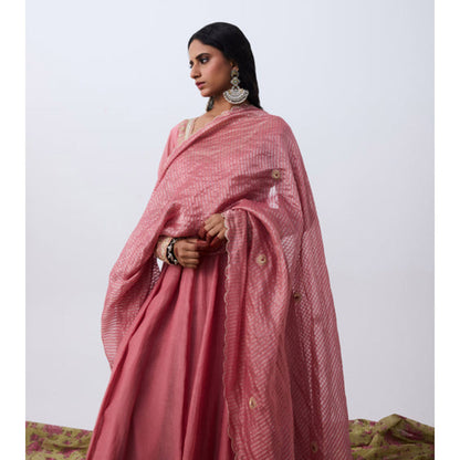 PANTS AND PAJAMAS Swaragini Embroidered Dupatta