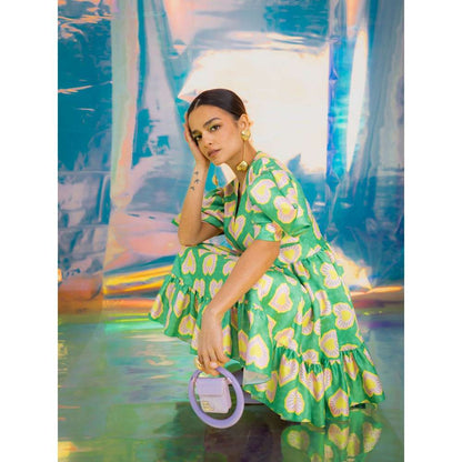 Papa Don't Preach by Shubhika Green Dress