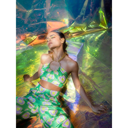 Papa Don't Preach by Shubhika Green Flared Pant