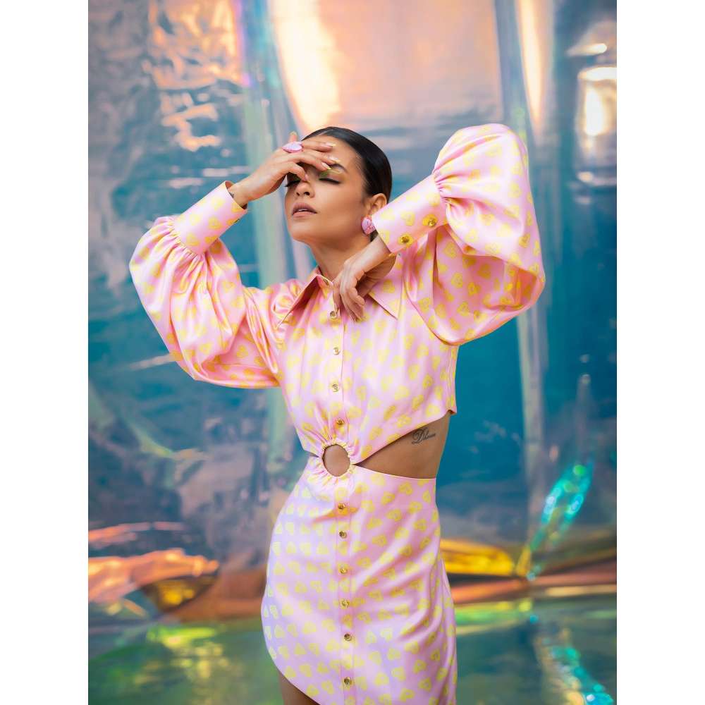 Papa Don't Preach by Shubhika Pink Full Sleeves Dress