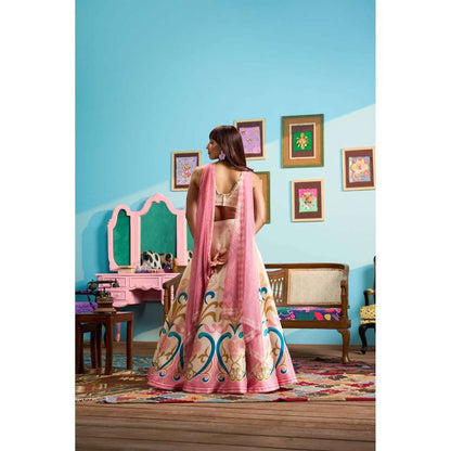 Papa Don't Preach by Shubhika Pink Dipped In Moonlight Lehenga With Blouse And Dupatta