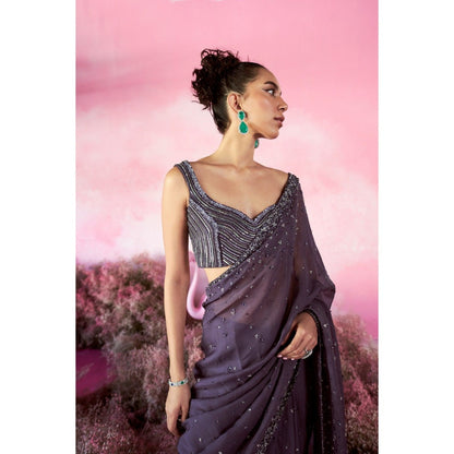 PARUL GANDHI Galaxy Saree with Stitched Blouse with Stitched