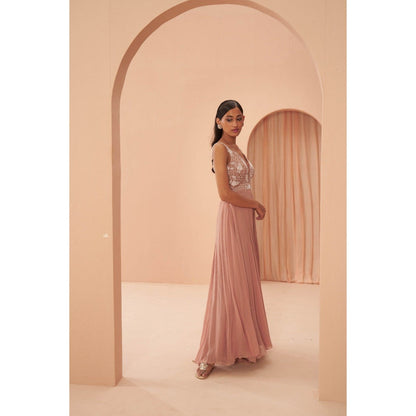 PARUL GANDHI Salmon Peach Jumpsuit