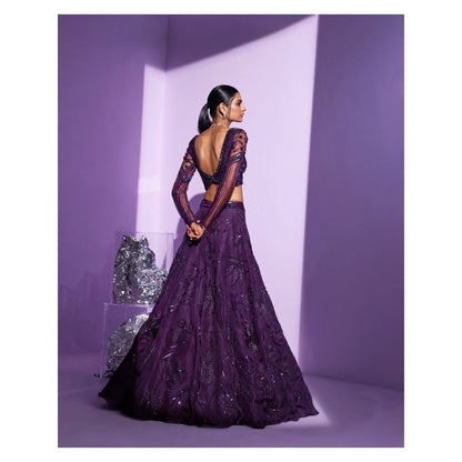PARUL GANDHI Stellar Blouse with Lehenga Dupatta (Set of 3)