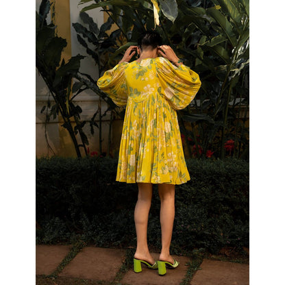 Paulmi & Harsh Garden Of Bloom Short Dress