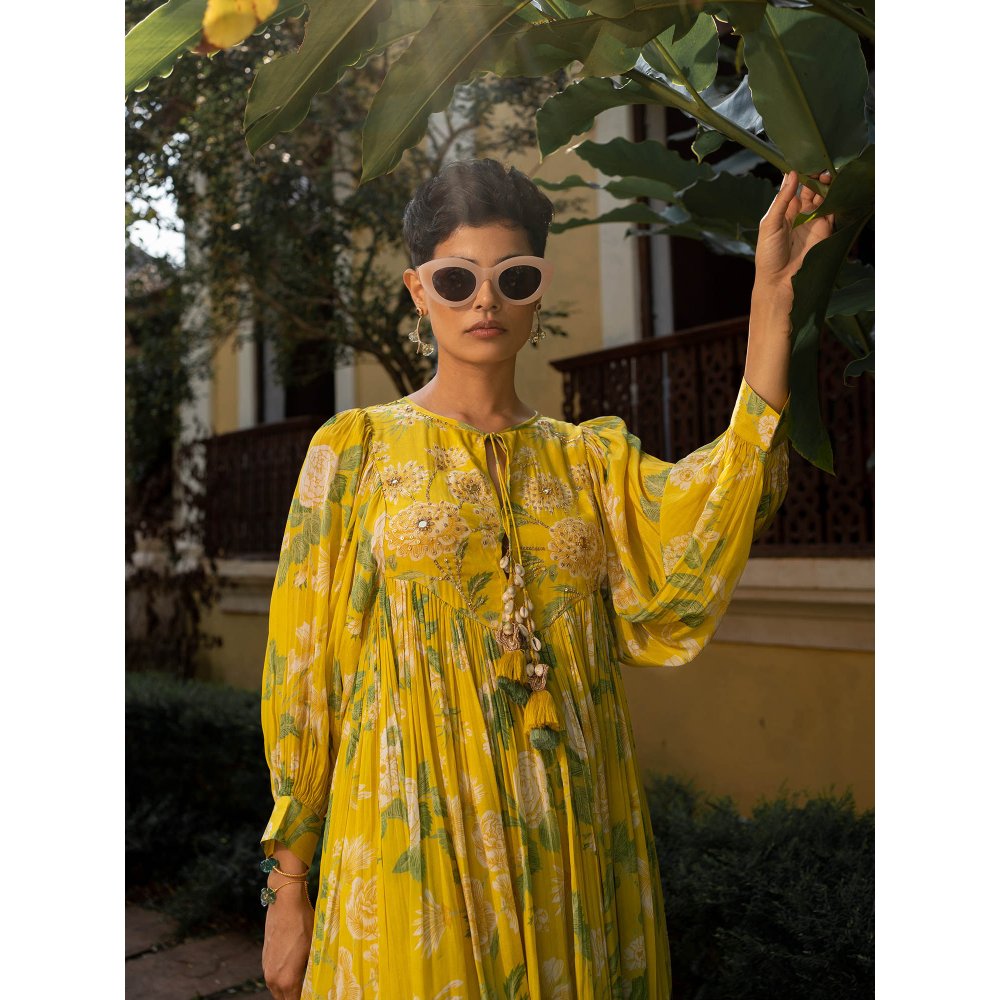 Paulmi & Harsh Garden Of Bloom Short Dress