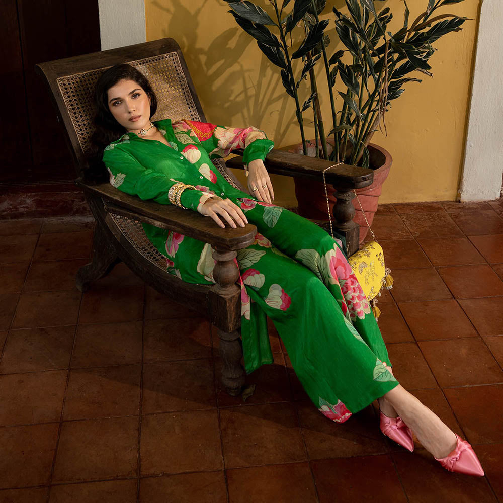 Paulmi & Harsh Spring Blooming Floral Kurta (Set of 2)