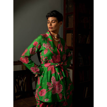 Paulmi & Harsh Full Bloomig Floral Jacket (Set of 3)