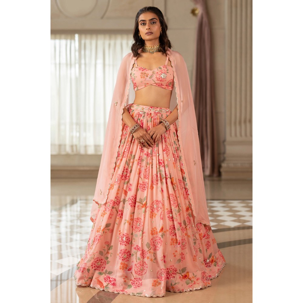 Paulmi & Harsh Chaya Pink Lehenga with Choli and Dupatta