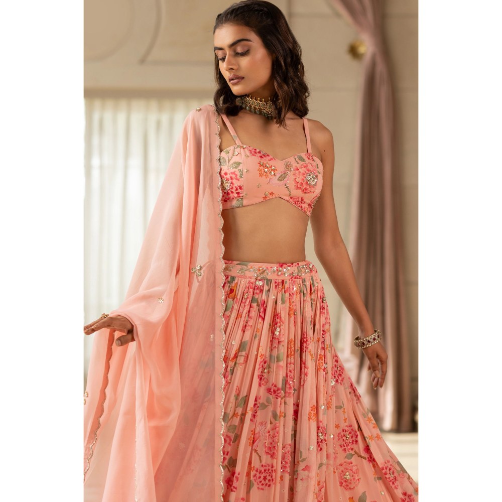 Paulmi & Harsh Chaya Pink Lehenga with Choli and Dupatta