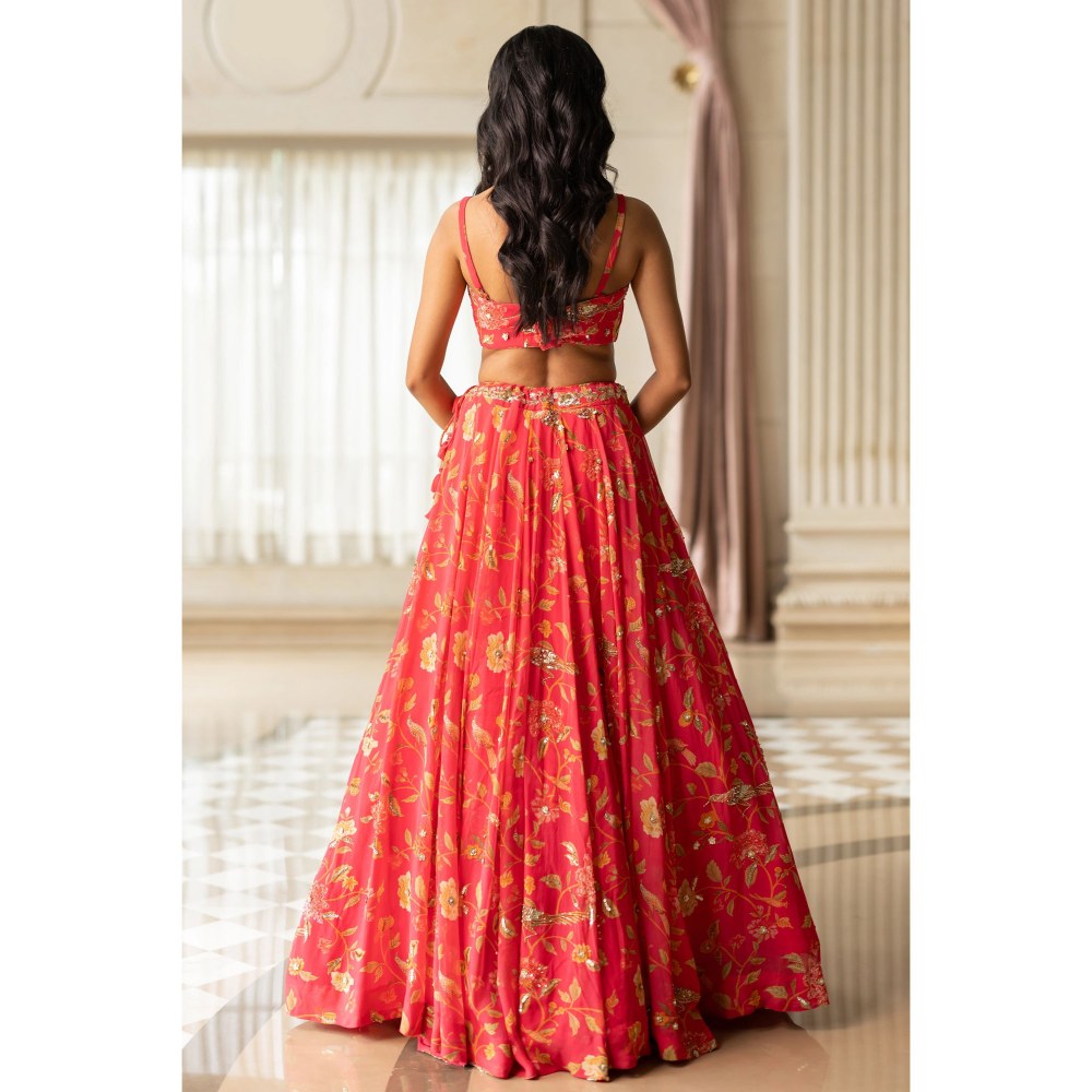 Paulmi & Harsh Honey Pink Lehenga with Choli and Dupatta