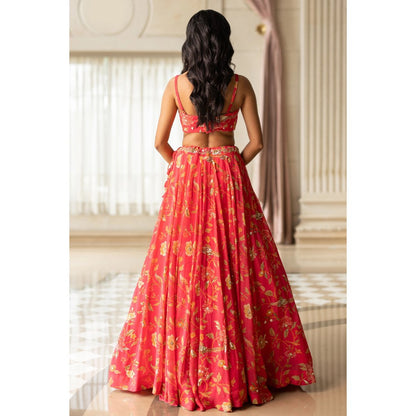 Paulmi & Harsh Honey Pink Lehenga with Choli and Dupatta