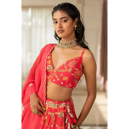 Paulmi & Harsh Honey Pink Lehenga with Choli and Dupatta