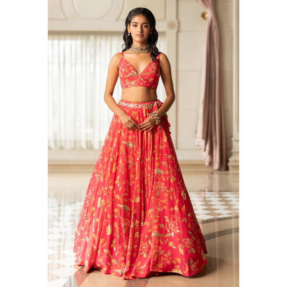 Paulmi & Harsh Honey Pink Lehenga with Choli and Dupatta