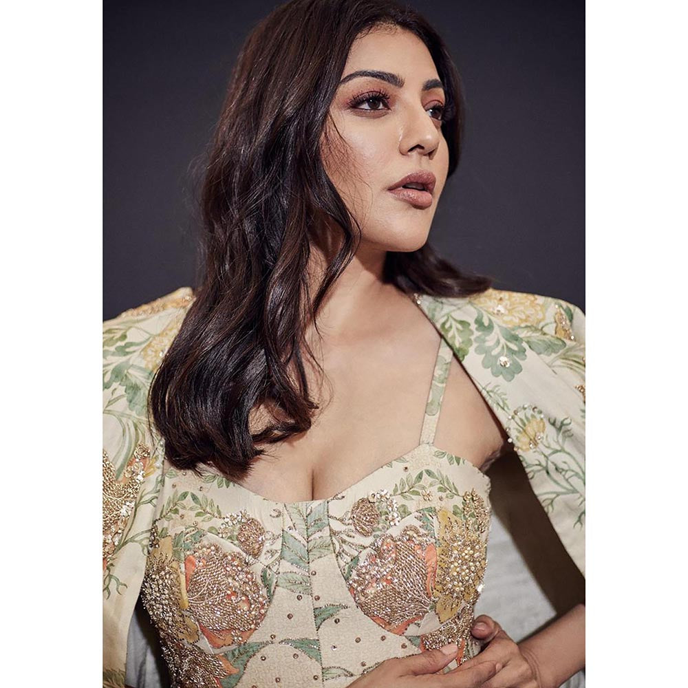Paulmi & Harsh Ivory Kajal Aggarwal In The Elise Shrug