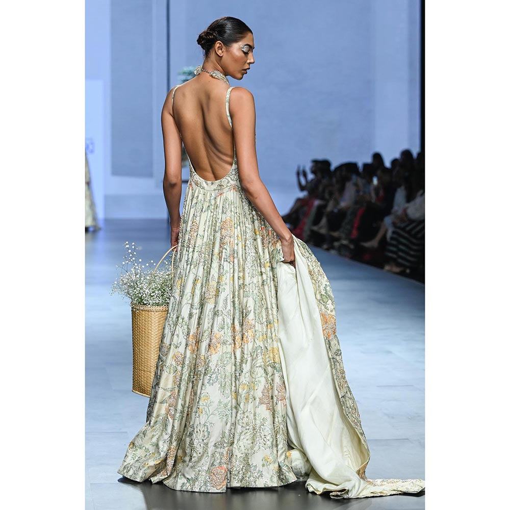 Paulmi & Harsh Ivory Surveen Chawla In The Elise Anarkali Dress with Jacket