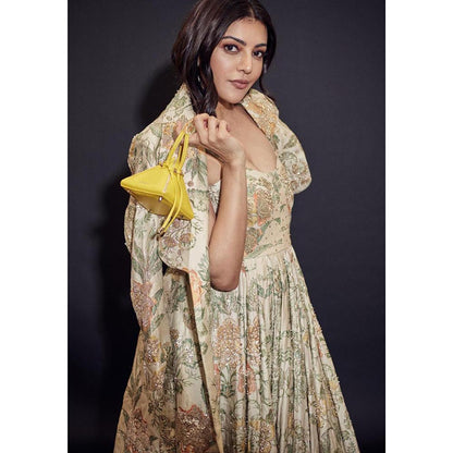 Paulmi & Harsh Ivory Kajal Aggarwal In The Elise Anarkali Dress