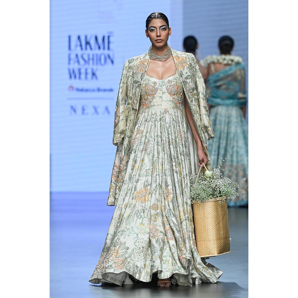 Paulmi & Harsh Ivory Kajal Aggarwal In The Elise Anarkali Dress
