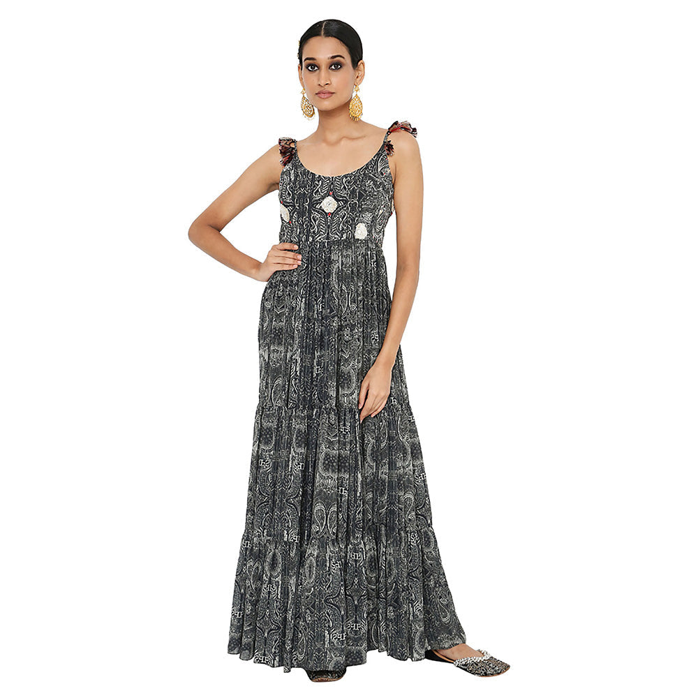 Payal Singhal Nadira Georgette Embroidered Anarkali with Churidar (Set of 2)
