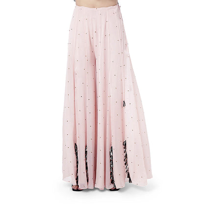 Payal Singhal Rose Pink Embroidered Kurta with Sharara and Dupatta (Set of 3)