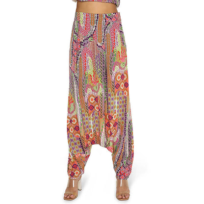 Payal Singhal Multi-Colour Print Crepe High Low Kurta with Dhoti (Set of 2)