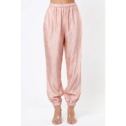 Payal Singhal Rose Pink Kaftan with Pant (Set of 2)