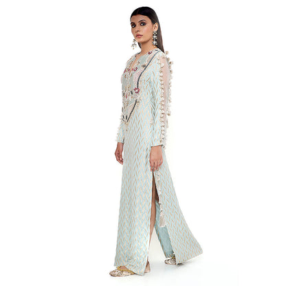 Payal Singhal Blue Embroidered Dress