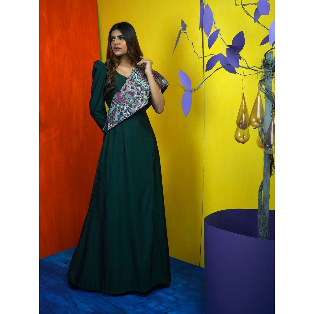 Payal Dawar Green Artifact Gown