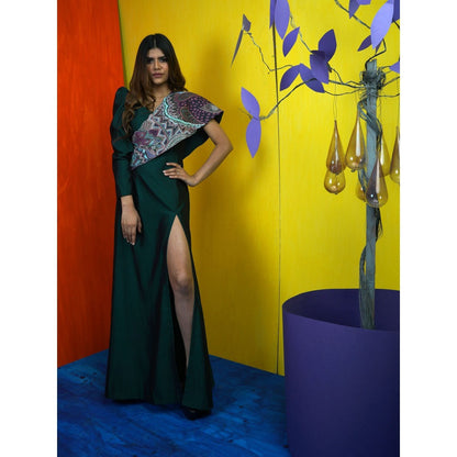 Payal Dawar Green Artifact Gown